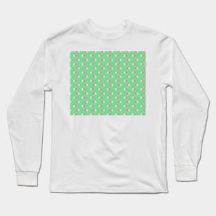 Watermelon Watercolor Dino Pattern Long Sleeve T-Shirt